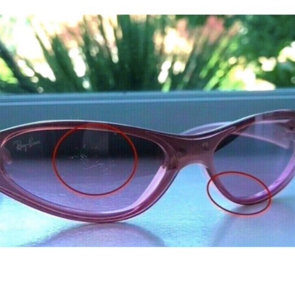 Ray Ban Junior Sunglasses RJ 9026-S Pink Sports 117/71 58 mm - Lenses Scratched - Picture 5 of 5